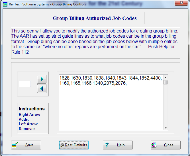 Group Billing Controls