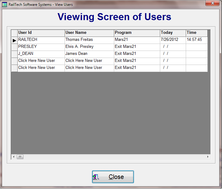 Viewing Users